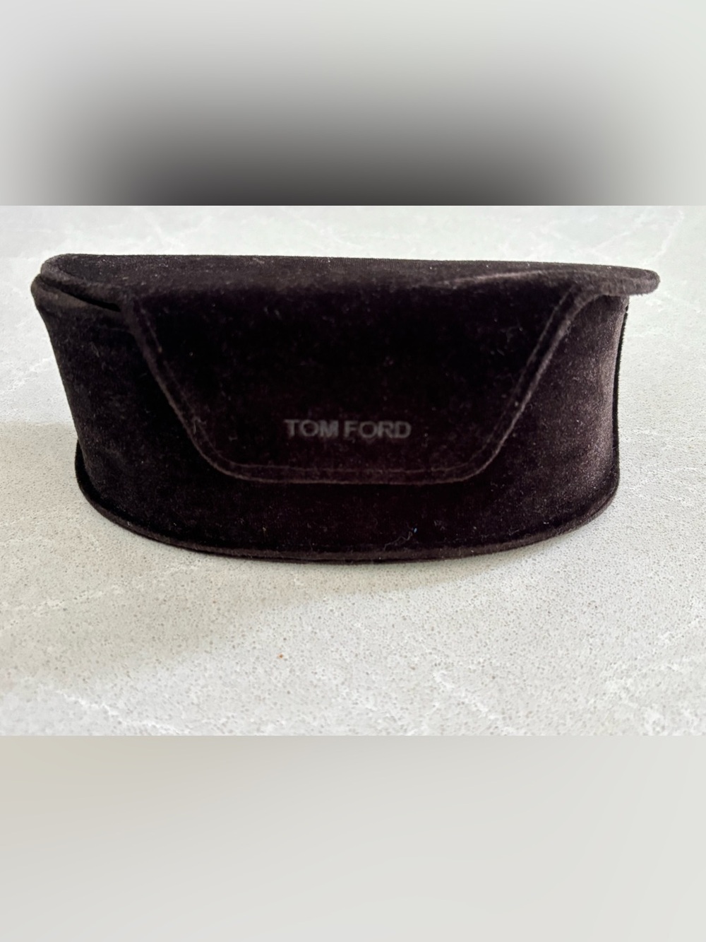 Tom Ford Chocolate Brown Velvet Sunglasses Case